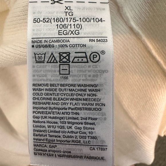 Gap Open Front White Cardigan with Tie Size XL Like New Preppy Classic - Picture 4 of 9